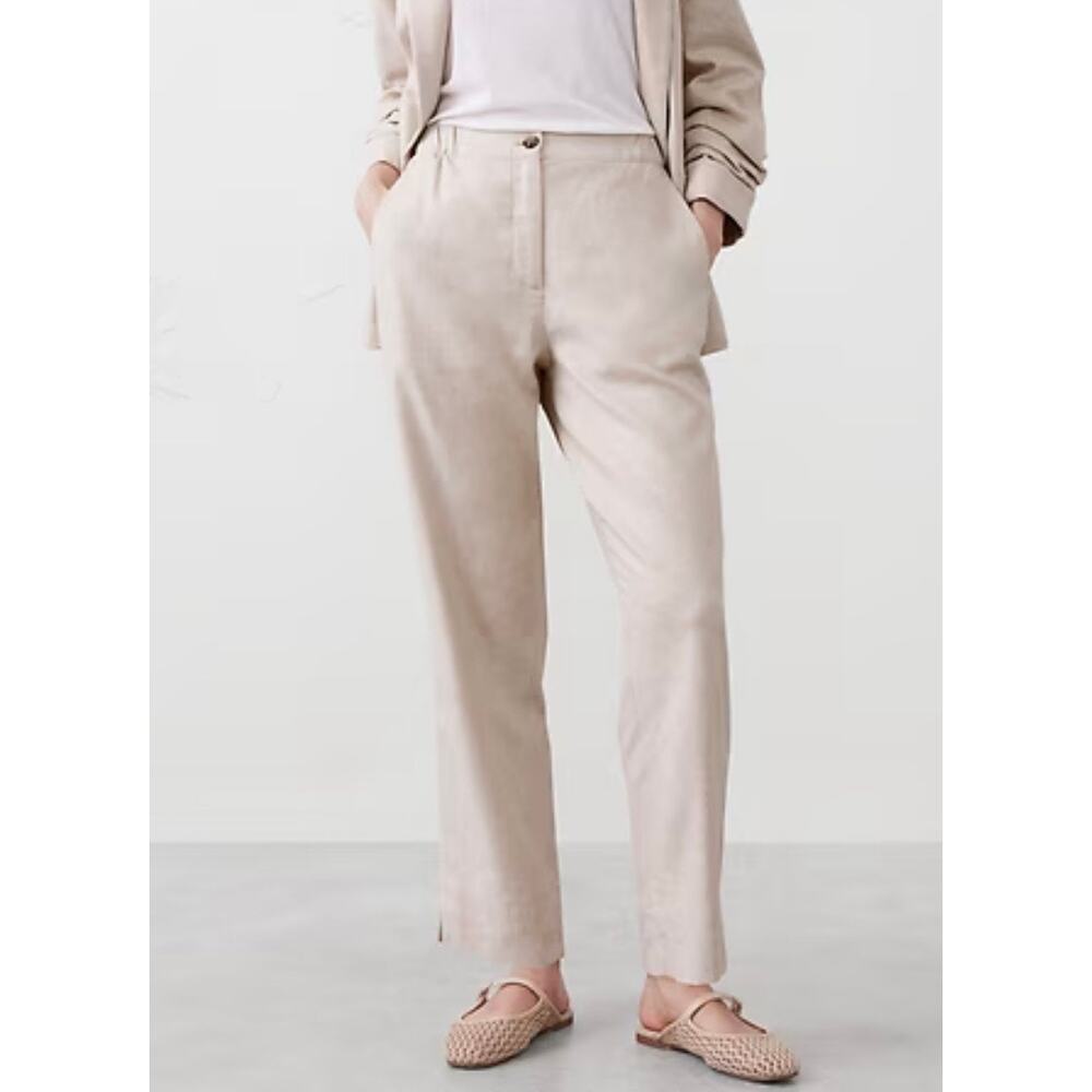 New Banana Republic Factory Tapered High Rise Linen Blend Tapered Pants S